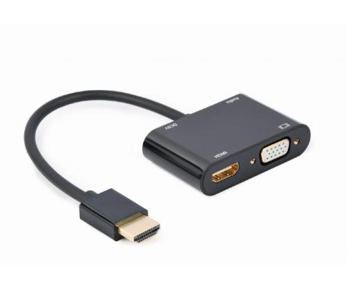 I/O ADAPTER HDMI TO HDMI/VGA/A-HDMIM-HDMIFVGAF-01 GEMBIRD