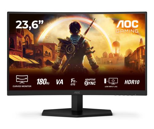 LCD Monitor AOC 23.6 " 1920 x 1080 pixels Full HD Native aspect ratio 16:9 LED Curved C24G42E