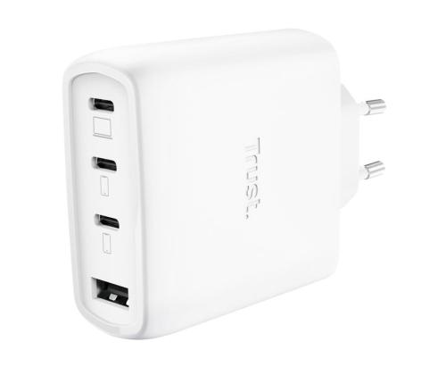 MOBILE CHARGER WALL MAXO 65W/4-PORT GAN WHITE 26068 TRUST