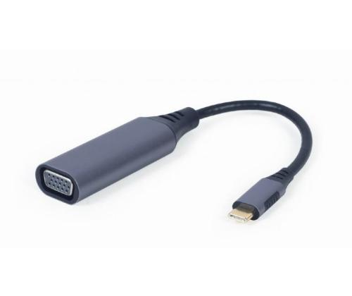 I/O ADAPTER USB-C TO VGA/GREY A-USB3C-VGA-01 GEMBIRD