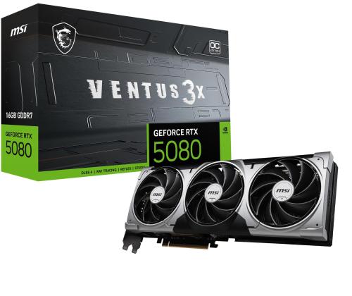 Graphics Card MSI NVIDIA GeForce RTX 5080 16 GB GDDR7 256 bit PCIE 5.0 16x Dual Slot Fansink 1xHDMI…