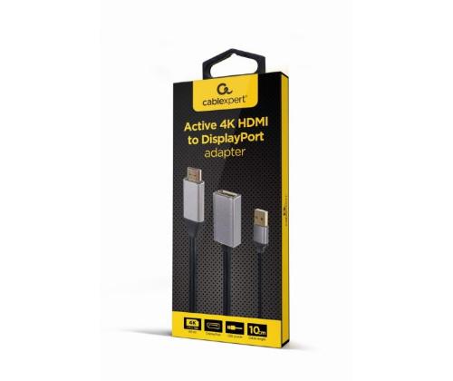 I/O ADAPTER HDMI TO DP/BLACK A-HDMIM-DPF-02 GEMBIRD