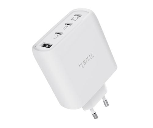 MOBILE CHARGER WALL MAXO 65W/4-PORT GAN WHITE 26068 TRUST