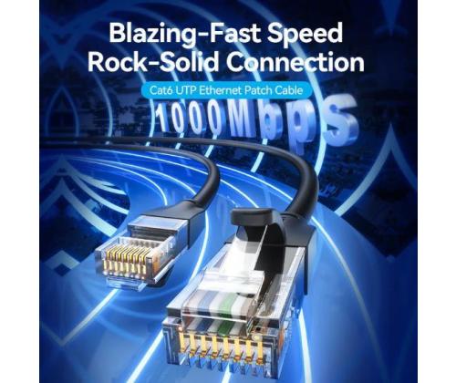 PATCH CABLE CAT.6 UTP/15M BLACK IBEBN VENTION