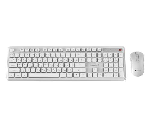 KEYBOARD +MOUSE WRL CYRILLIC/WH KBS-WPS-01-W-CYRL GEMBIRD