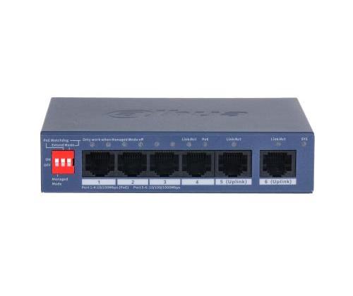 Switch DAHUA CS4006-4ET2GT-36 Switch type Managed Switch layer L2 Form factor Desktop/Wall-Mounting…