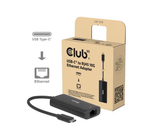 I/O ADAPTER USB-C TO RJ45/10G M/F CAC-2531 CLUB3D