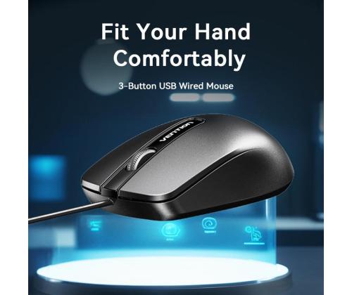 MOUSE USB OPTICAL BLACK/KTABG VENTION