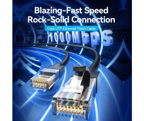 PATCH CABLE CAT.6 UTP/1.5M BLACK IBEBG VENTION