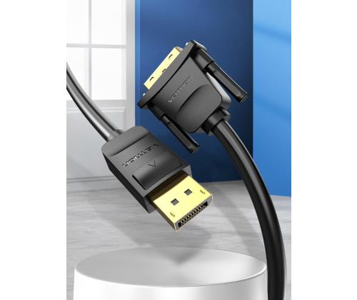 CABLE DP TO DVI 1M/BLACK HAFBF VENTION