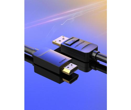 CABLE DP TO HDMI 2M/BLACK HADBH VENTION