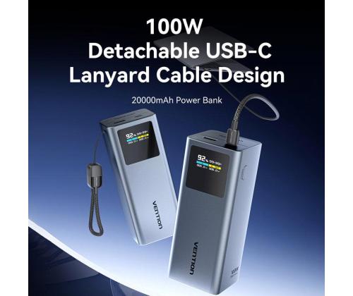 POWER BANK USB 20000MAH 100W/FKCH0 VENTION