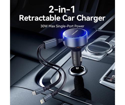 MOBILE CHARGER CAR USB/3P BLACK FFOB0 VENTION
