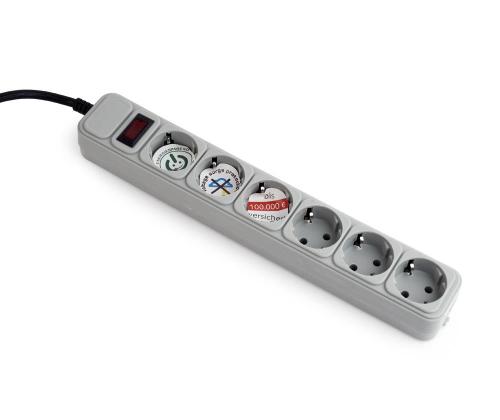 PROTECTOR POWER SURGE 1.8M/6OUTL SPG6-B-6C GEMBIRD