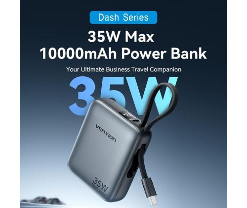 POWER BANK USB 10000MAH 35W/MINI GRAY FHEH0 VENTION