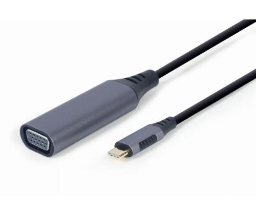 I/O ADAPTER USB-C TO VGA/GREY A-USB3C-VGA-01 GEMBIRD