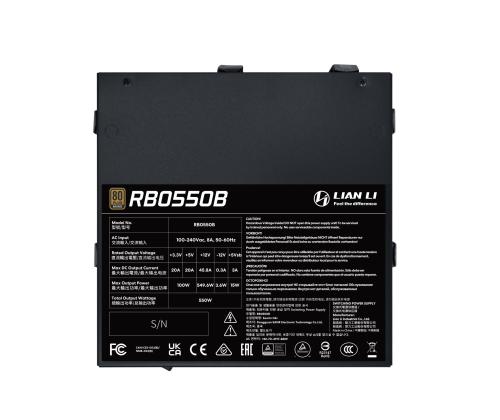 Power Supply LIAN LI RB PSU ATX 100 - 240 V 550 W G9P.RB0550B.B000.EU