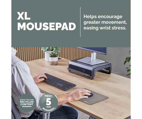 MOUSE PAD BREYTA XL/GREY 100139316 FELLOWES