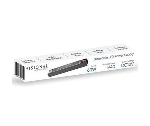 LIGHTSTRIP PSU 12V 5A 60W/VS-60W-12C V VISIONAL