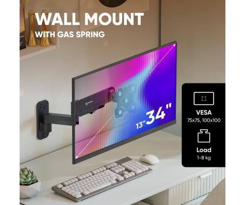 MONITOR ACC WALL MOUNT 13-34"/BLACK G150-B ONKRON