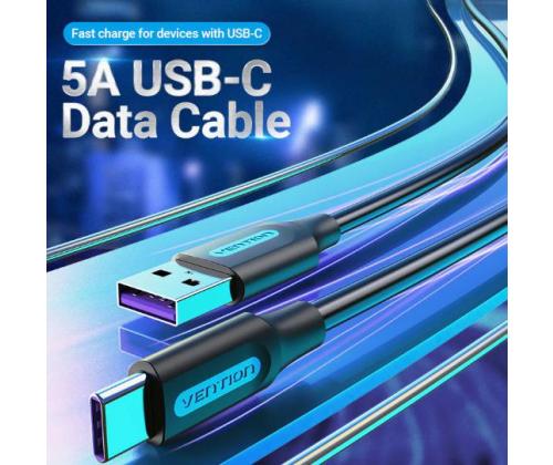 CABLE USB-C TO USB2.0/1M PVC BLACK CORBF VENTION