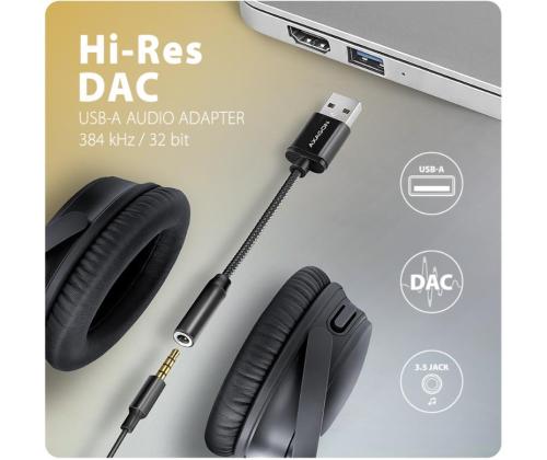 ADAPTER USB-C TO AUDIO 3.5MM/DAC 0.1M ADA-HA AXAGON