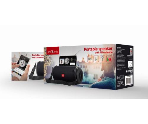 Portable Speaker GEMBIRD Black AUX in Yes 3.5 mm connector Yes Bluetooth Yes Wired & Wireless 5 W…