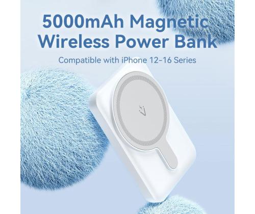 POWER BANK WRL 5000MAH 20W/MAGNETIC BLACK FHSB0 VENTION