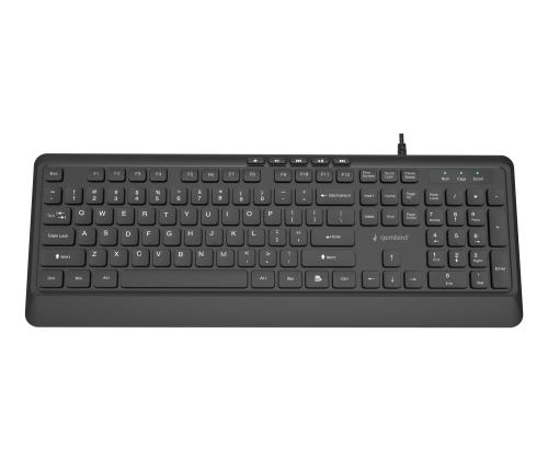 KEYBOARD MULTIMEDIA USB ENG/BLACK KB-MCH-05 GEMBIRD