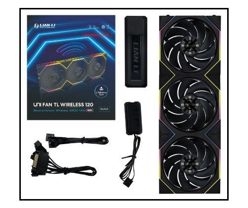 CASE FAN 120MM WRL 3PCS/G99.12RTL1W3B.00 LIAN LI