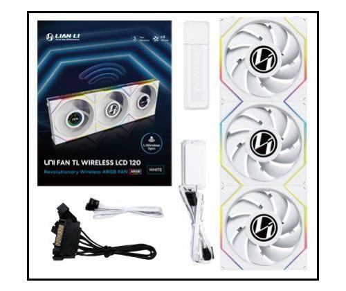 CASE FAN 120MM WRL 3PCS/G99.12TLLCD1W3W.00 LIAN LI