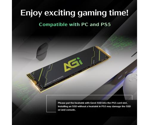 SSD AGI 600xTBW rating MTBF 1600000 h Read speed 4700 MB/s Write speed 2800 MB/s NVMe Yes PCI…