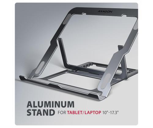NB ACC STAND 10"-17.3"/ALUMINUM GREY STND-LAG AXAGON