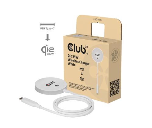 MOBILE CHARGER QI2 MAGSAFE/25W WH CAC-3026 CLUB3D