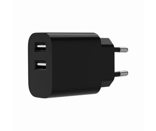 CHARGER USB UNIVERSAL BLACK/2P TA-UC-2A12-01-BK GEMBIRD