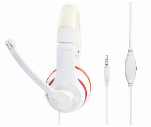 HEADSET STEREO WHITE/MHS-03-WTRD GEMBIRD