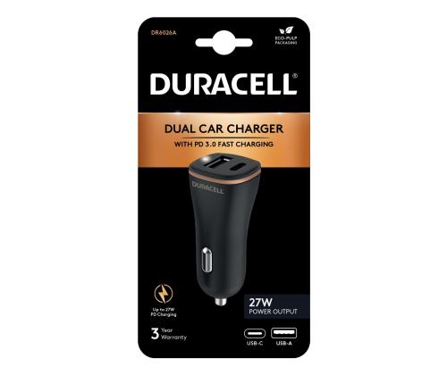 MOBILE CHARGER CAR USB/2P DR6026A DURACELL