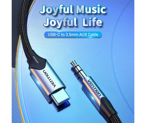 CABLE AUDIO 3.5MM TO USB-C/1M BGKHF VENTION
