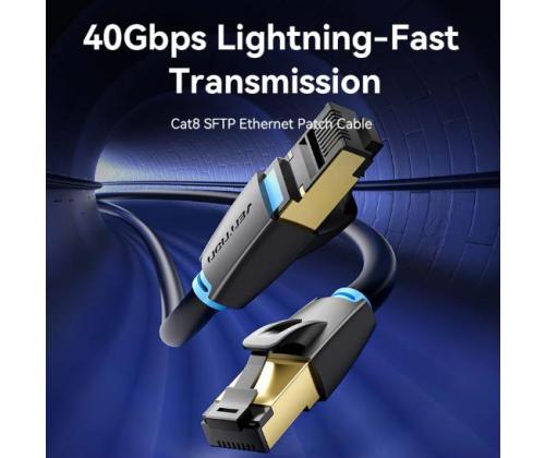 PATCH CABLE CAT.8 SFTP/10M BLACK IKABL VENTION