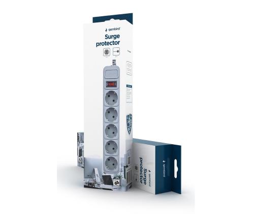 CABLE POWER EXTENSION 3M/5OUTL SPG3-B-10C GEMBIRD