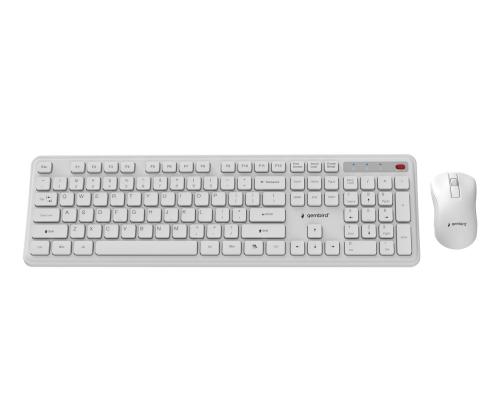 KEYBOARD +MOUSE WRL ENG/WH KBS-WPS-01-W GEMBIRD
