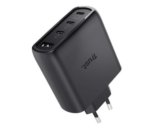 MOBILE CHARGER WALL MAXO 65W/4-PORT GAN BLACK 26067 TRUST