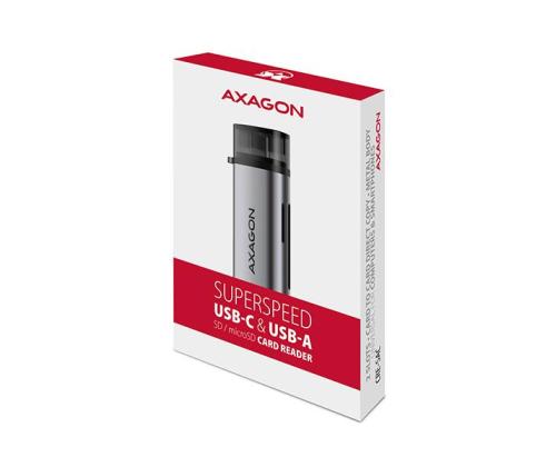 MEMORY READER USB-C+USB3.2 2SL/SD/MICROSD CRE-SAC AXAGON