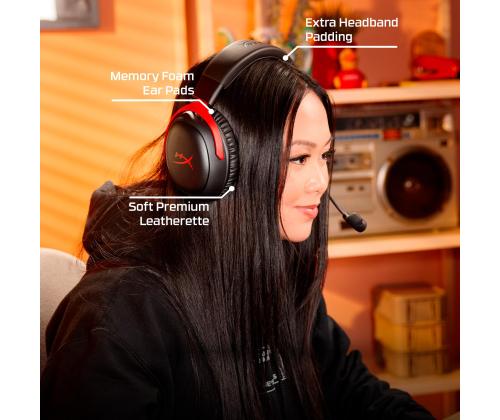 HEADSET HYPERX CLOUD III S WRL/WL BLK-RED GAM A59Z0AA HYPERX