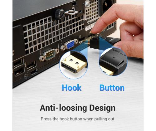 CABLE DP TO DVI 1M/BLACK HAFBF VENTION