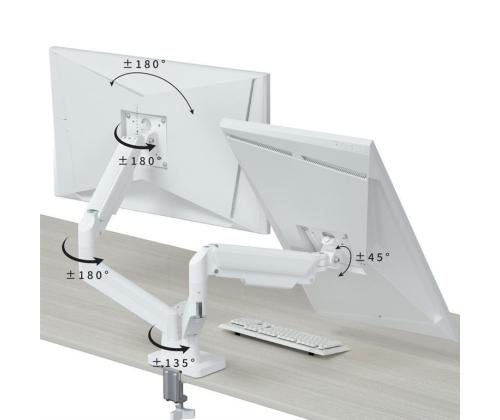 DISPLAY ACC MOUNTING ARM/DBL 17-32" MA-DA2-06-W GEMBIRD