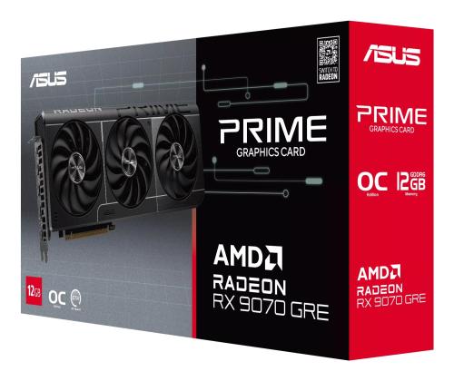 Graphics Card ASUS AMD Radeon RX 9070 GRE 2280 MHz 12 GB GDDR6 192 bit PCI Express 5.0 Active PRIME…