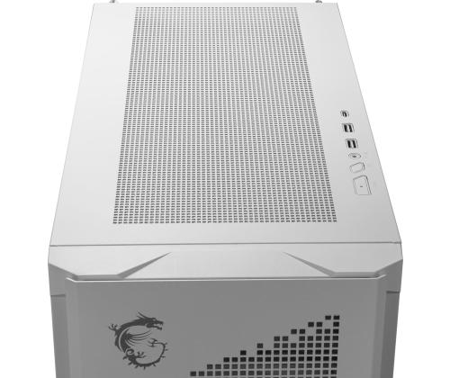 Case MSI ATX/micro ATX/Mini-ITX/EATX White Midi Tower PC VELOX300RAIRFLOWPZWH