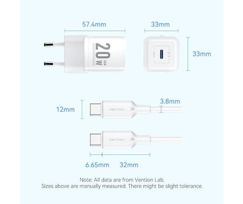 MOBILE CHARGER WALL USB +CABLE/20W TZ-FEPB0-EU-01 VENTION