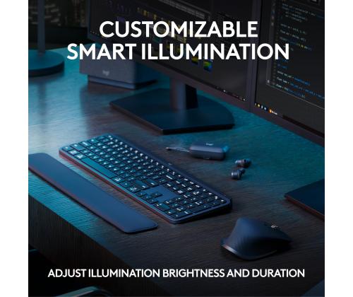 KEYBOARD +MOUSE COMBO MXKEYS S/BLACK 920-011614 LOGITECH